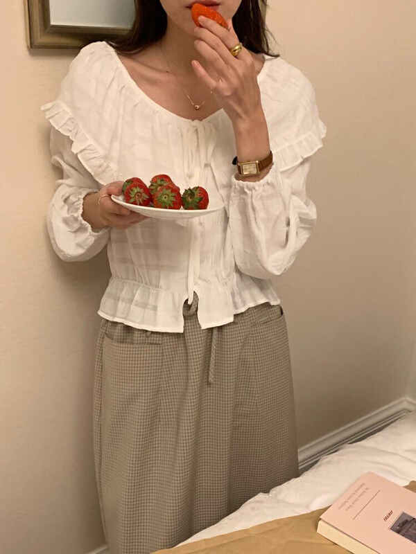 goods in stock! Early spring! [Moxi] temperament aging versatile shirt 6792# XJ