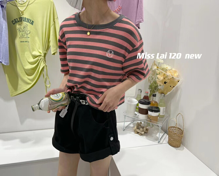 [HH & miss Lai] stripe comfortable Korean shirt 120# L