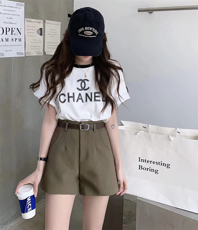 [Siebel] high waist slim casual shorts (with belt) 9365# XJ