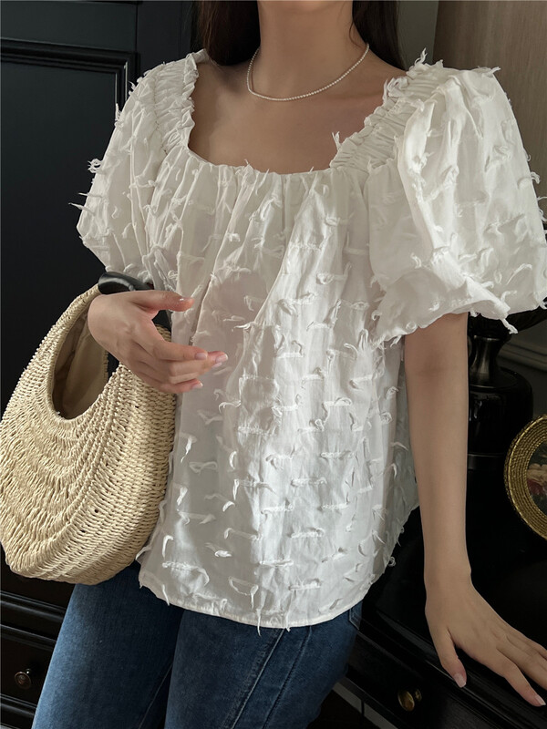 New in early summer! [AA studio] lady temperament bubble sleeve blouse (only selling blouses) 5636# WPL