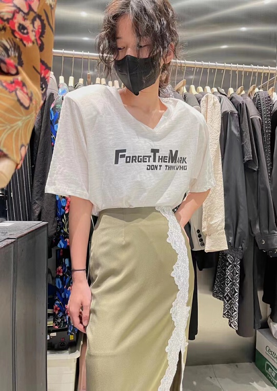 New in early summer! [vivi] Korean Pullover printed short sleeve T-shirt 9075# ozq