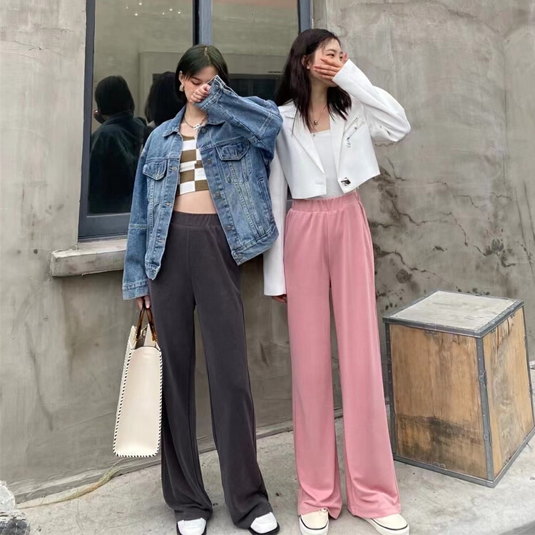 [win more] simple and versatile solid color casual pants 22058# cqw