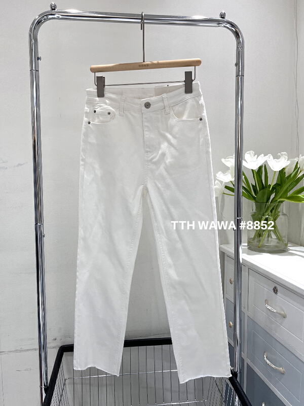 Original price 92.99! New year in early spring! [Wawa] high waist straight pipe jeans g8852# XYJ