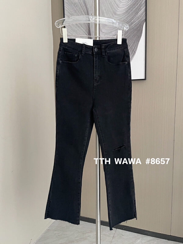 The original price is 95.99! [Wawa] Korean version of versatile micro horn jeans 08657# ozq