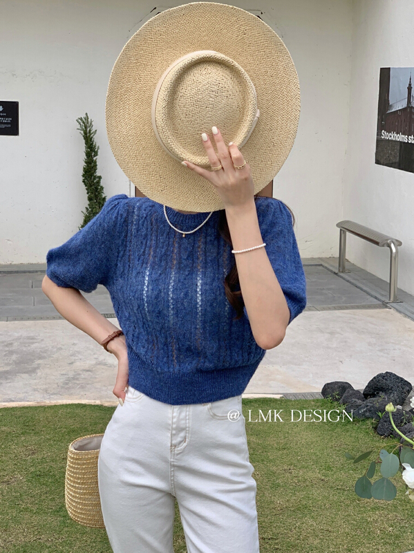 New year in early spring! [LMK] crew neck hollow out short sleeve T-shirt 87098# hjy