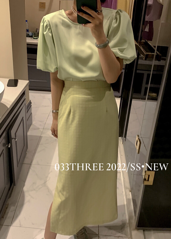 [033three] Korean checkered ins medium length skirt 8127# ozq
