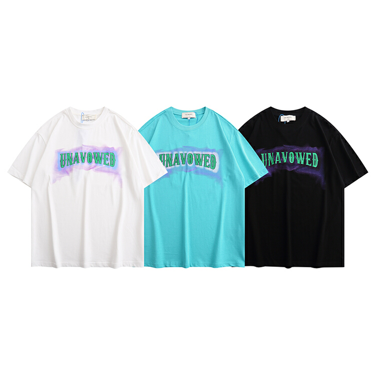 [the unvowed] men's and women's personalized casual letter printed short sleeve T-shirt 2371# ZZL