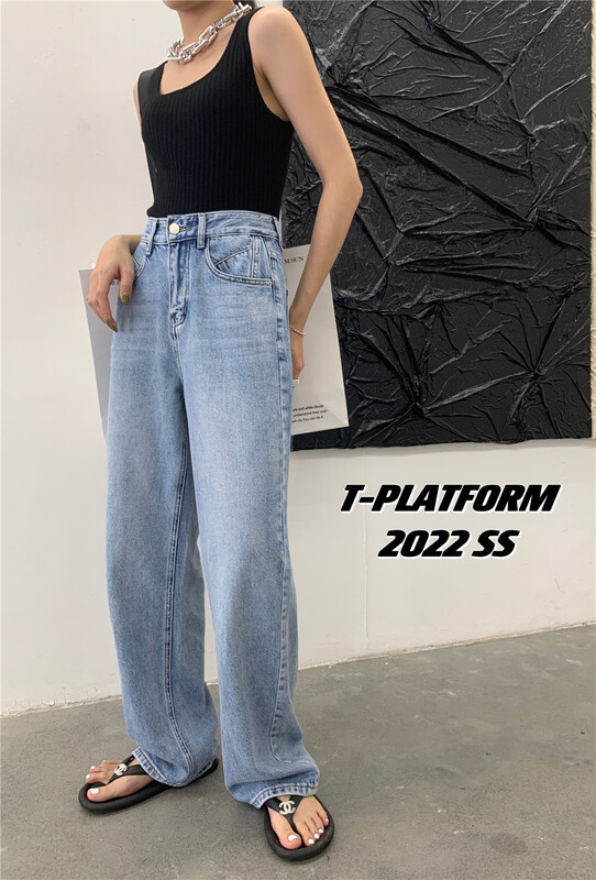 goods in stock! New year in early spring! [t-platform] Korean versatile one button jeans 8106# zxx