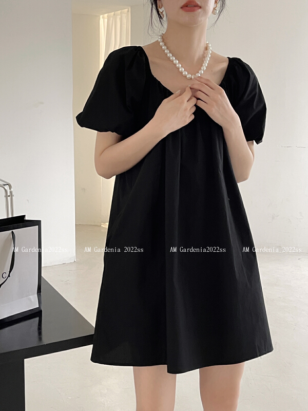 New in early summer! [neeko] Korean style bubble sleeve backless dress 3532# PCZ