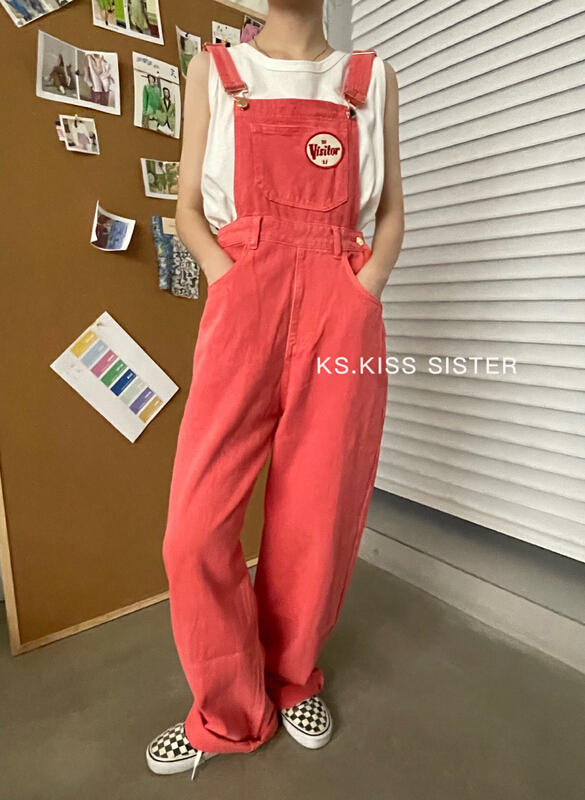 New in early summer! [KS] slim and wide leg casual suspenders 20235# ozq