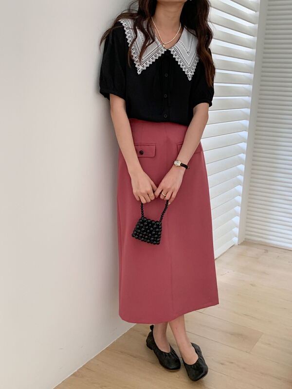 [Tn] Korean stitching design versatile shirt 2369# cqw
