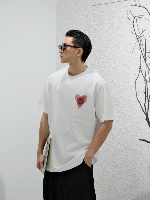 New in early summer! [quick simple] round neck embroidered letter short sleeve T-shirt 22068# ZZL