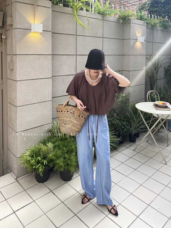 [moment with you] casual loose super soft Tencel jeans 2m027# LSW