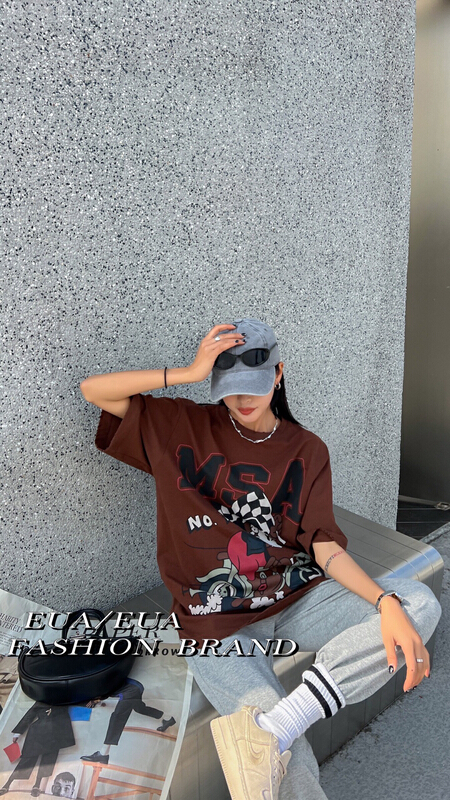 New in early spring! "EUA European and American trend" Korean cartoon Mickey Mouse short sleeve T-shirt 12252# XYY