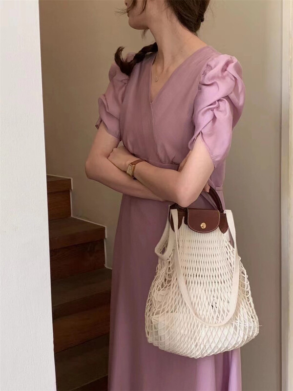 [larti] lady Pleated Dress 8486# ll