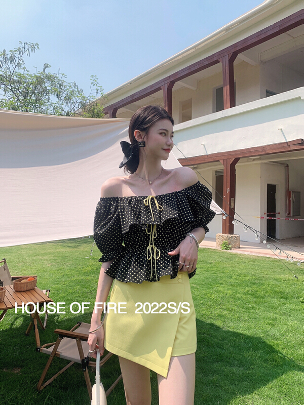 【火火HOODRESS】設計感通勤百搭小衫  22128#  OZQ