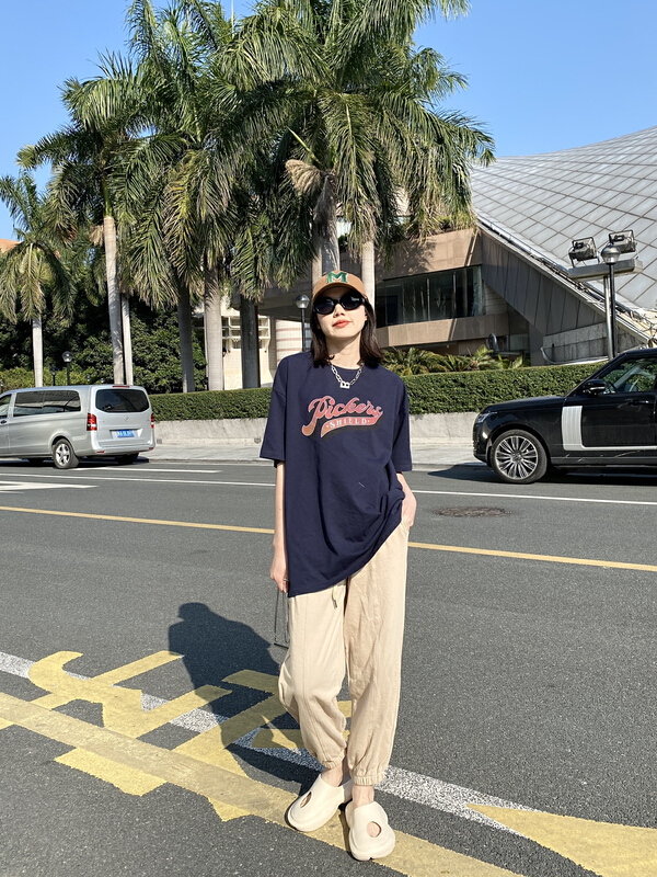 New year in early spring! [two percent] Korean versatile letter loose short sleeve T-shirt 9852-1# LSL
