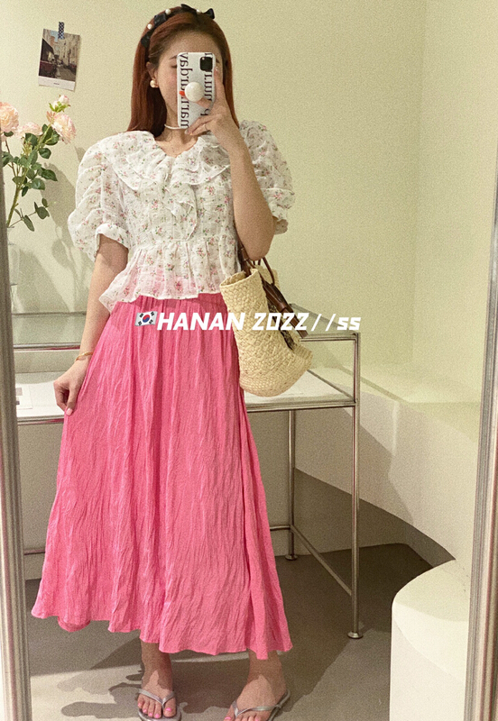 [Hanan] Korean version, versatile, loose fitting shirt ys1-6029# LSL