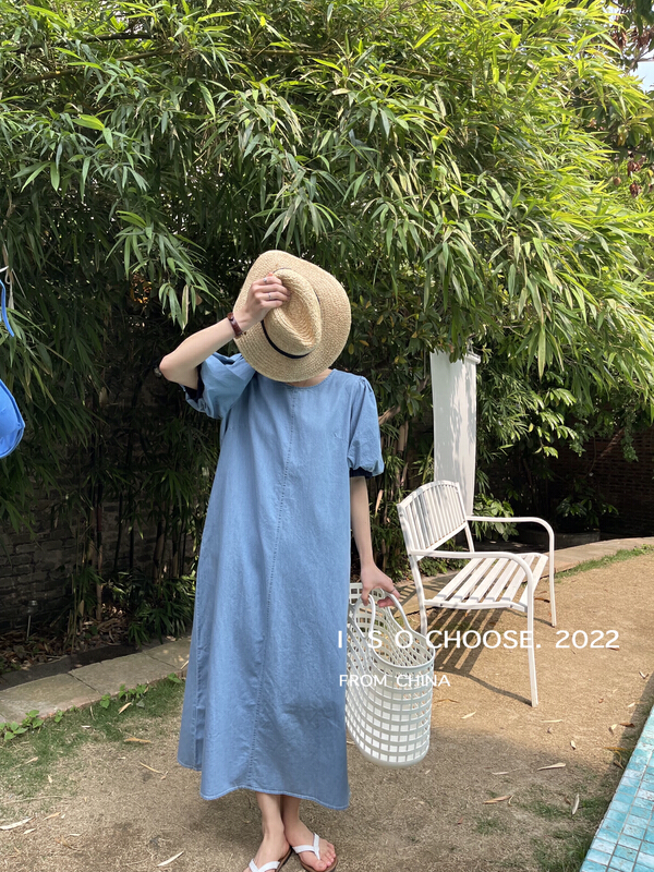 初夏上新!【ISO韓系】復古時尚百搭連衣裙  66087#  HJY