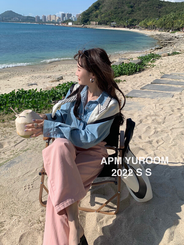 New year in early spring! [APM yuroom] Korean versatile casual denim shirt 22925# LSL