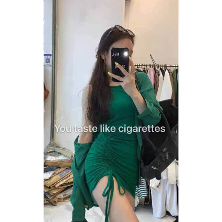 [lucky] sexy suspender vest skirt + thin sunscreen Jacket Suit (only suit) 8724# zxx