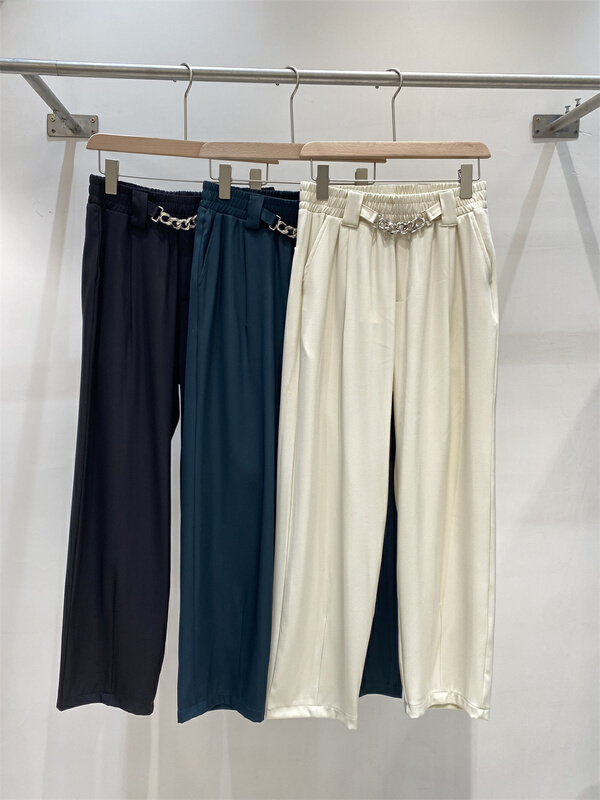 [be] Korean minority chain casual pants (with non detachable chain) 0108# ZZL