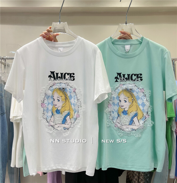 [NN] print design basic versatile short sleeve T-shirt 9660# XYY
