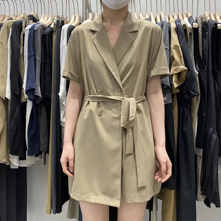 [self] double breasted versatile dress (with belt) 7201# LSL