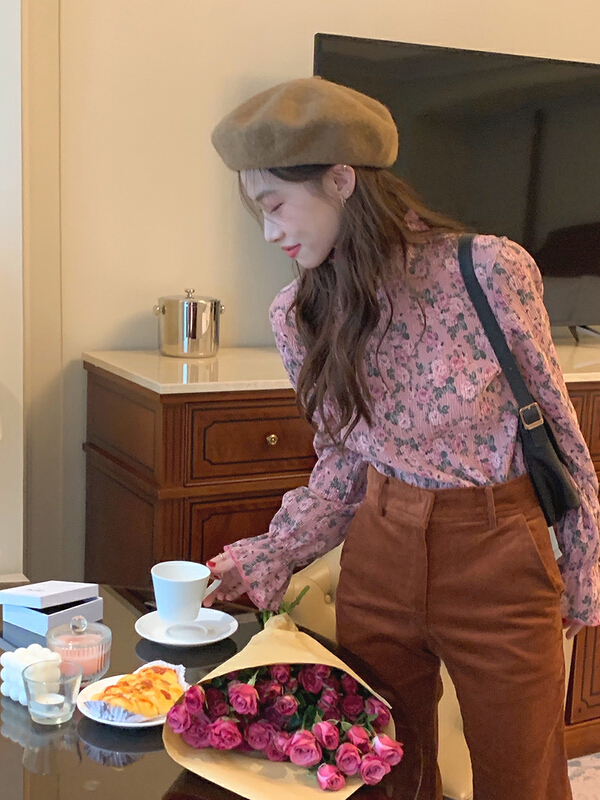 New year in early spring! [timely rain] Han Feng ins Vintage Hong Kong style shirt a213# YYW