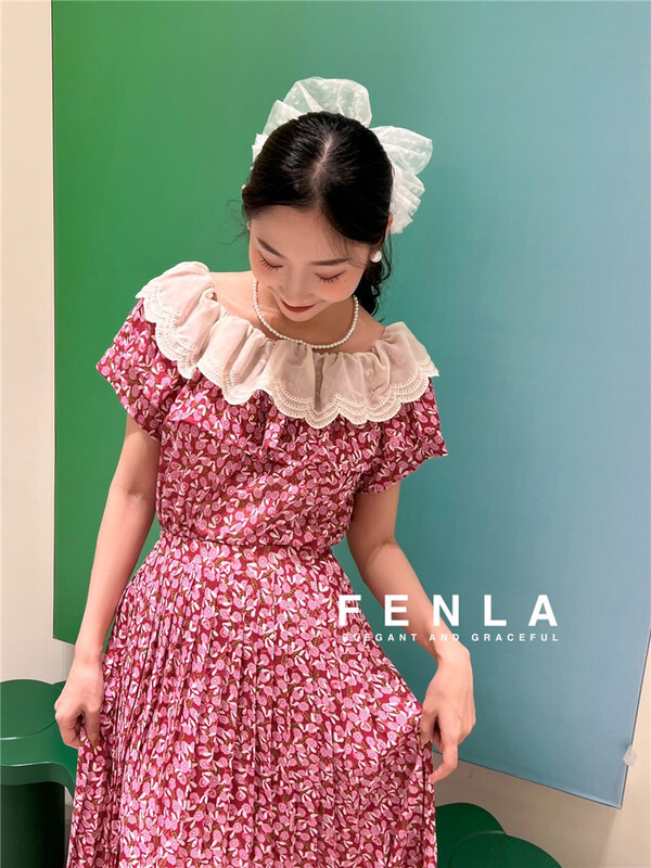 goods in stock! [fenla] floral print fashion blouse 5660# XYJ