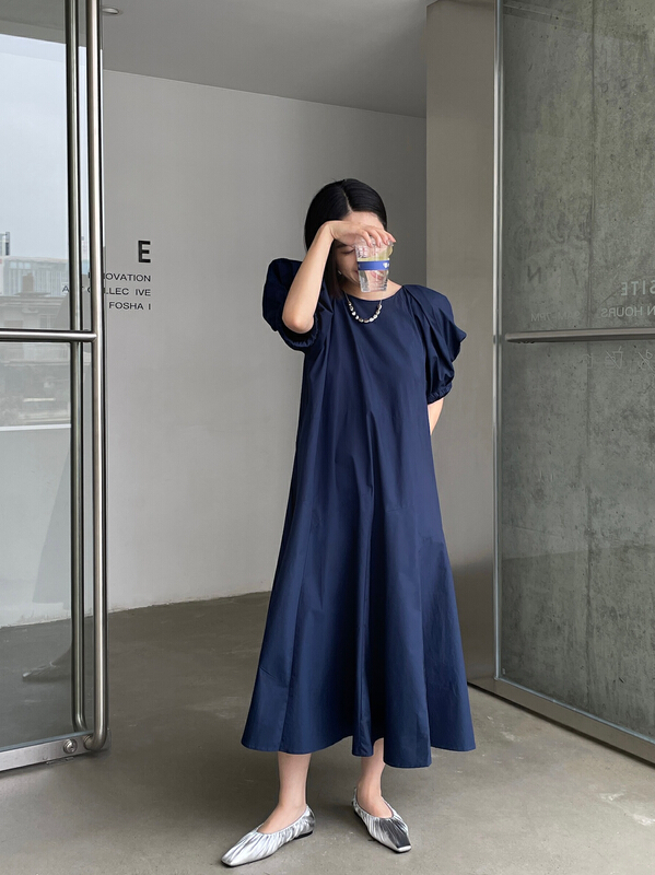 [Hello September] silhouette sleeve umbrella shows thin temperament dress m2502# CLS