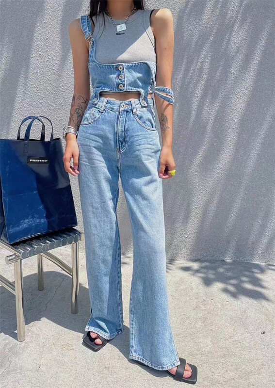 [darim] Korean comfortable and versatile strap pants (with detachable strap) (pants only) w539# LSL
