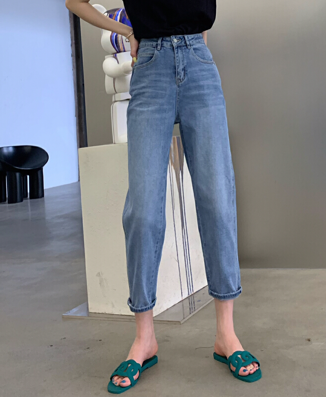 Original price 131.84! [1980] Korean three-dimensional tailoring, slim and small, Harlan comfortable jeans 63209-1# zyh