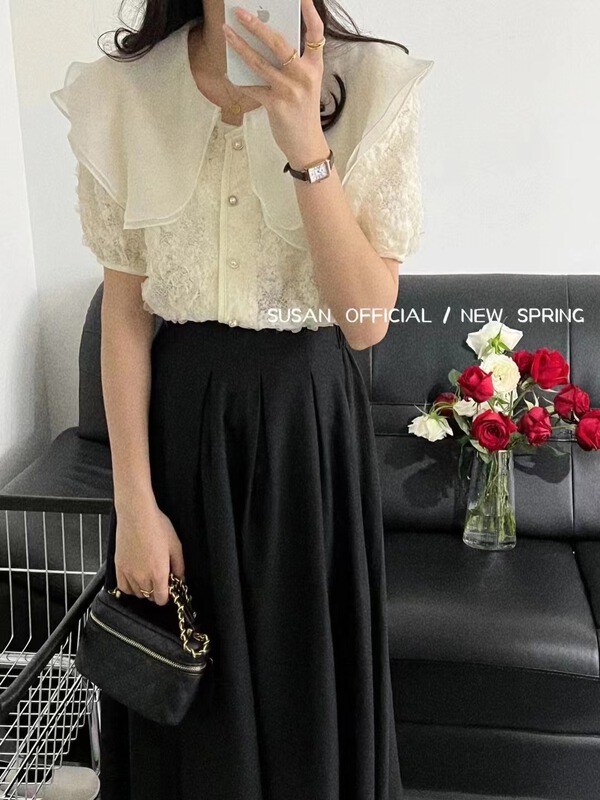goods in stock! New in early summer! [Susan] lady Korean age reducing fashion blouse y687# LSW