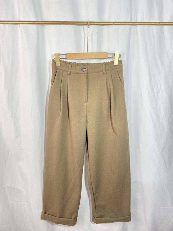 [Yi show shop] elastic waist simple slim casual pants 1199# Cl