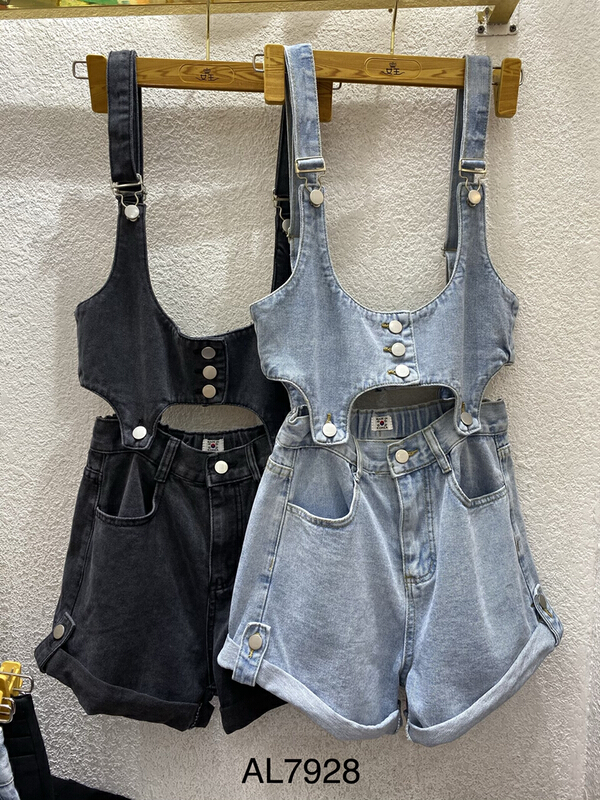 [queen] Korean casual skinny denim shorts (with detachable straps) al7928\ozq