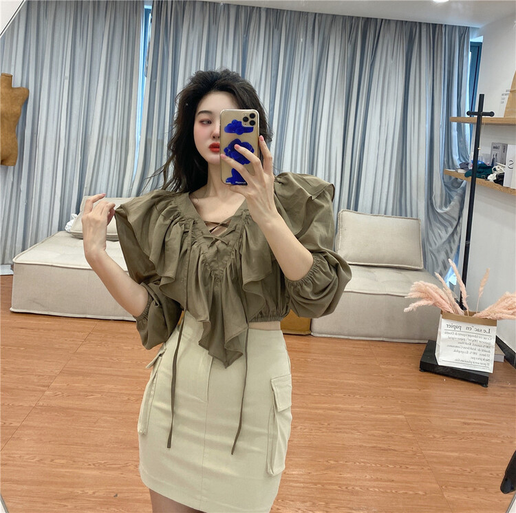 goods in stock! New in early summer! [sister] Korean sweet aging net small shirt (without necklace) ys1-188# ozq
