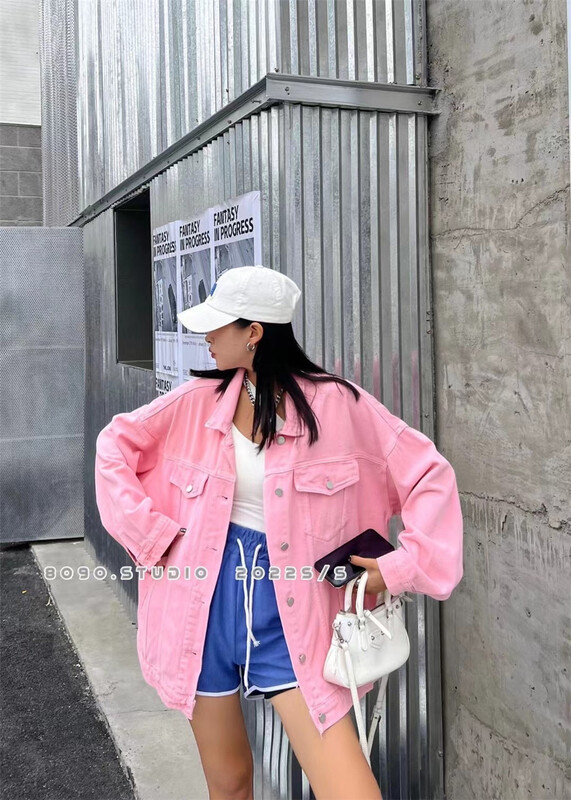 New year in early spring! [8090] single breasted fashion classic denim coat n9013# L