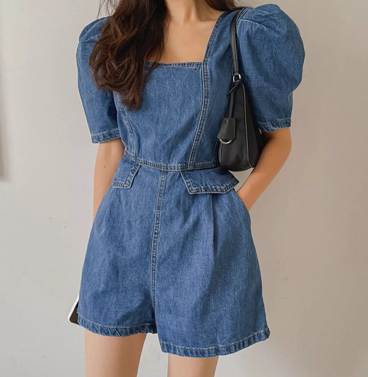[ZhuYue] Korean version of versatile solid color Jumpsuit 1981# ozq