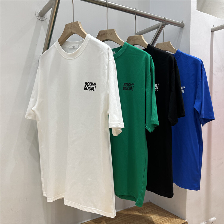 [the pool] crew neck loose print short sleeve T-shirt 2227# ZZL