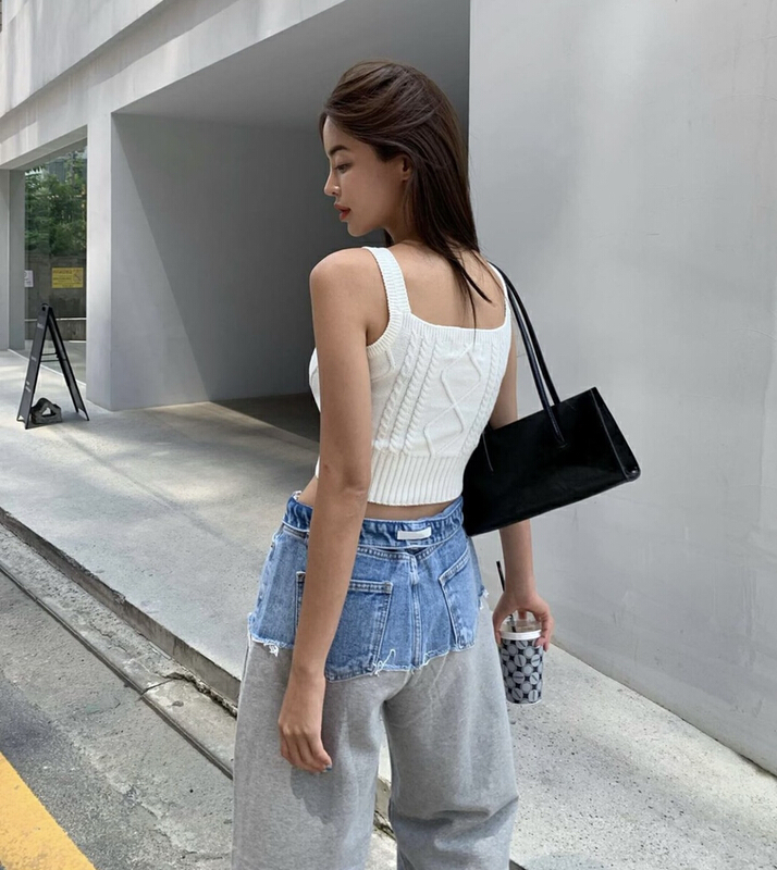 [Yulia] Korean high waist slim design jeans 2215# LSW