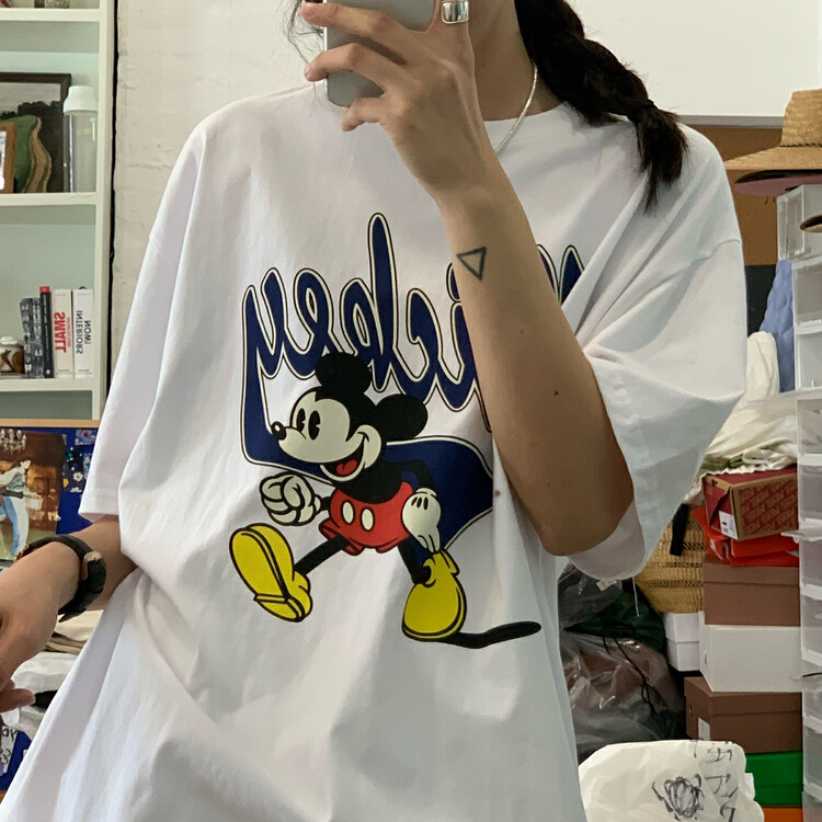New year in early spring! [trust me] Korean loose cartoon short sleeve T-shirt 66340# ozq