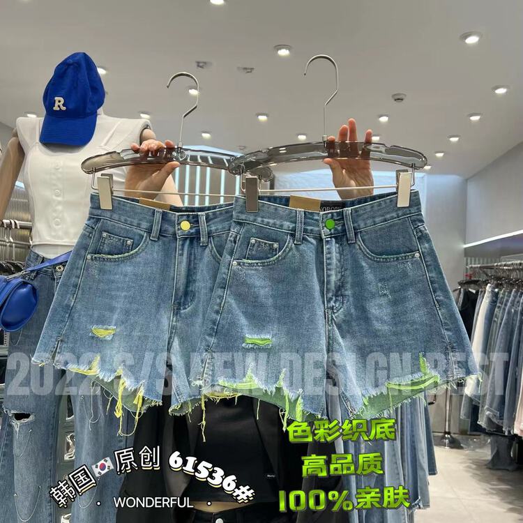 New in early summer! [thgz fairy tale princess] design sense versatile fashion denim shorts 61536# JJ