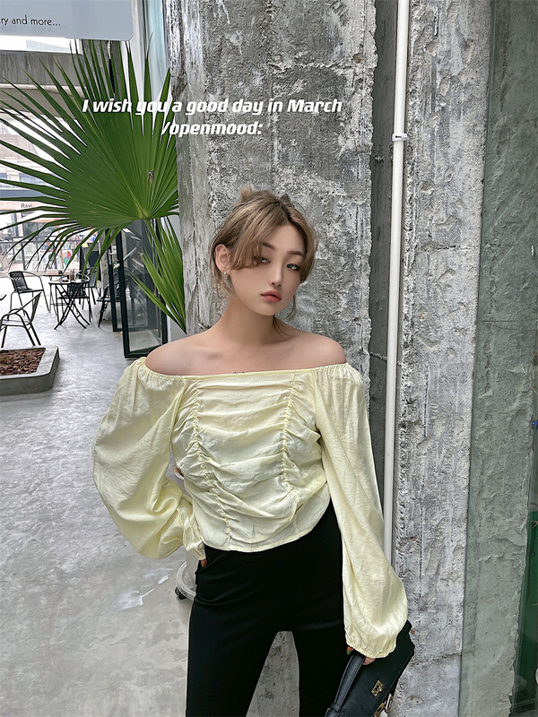 New in early summer! [open] Korean versatile one shoulder shirt 3602# ozq