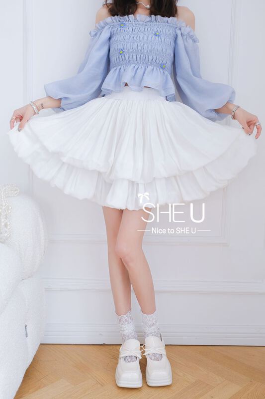 New year in early spring! [she u] sweet temperament puffy cake skirt c80052# cqw
