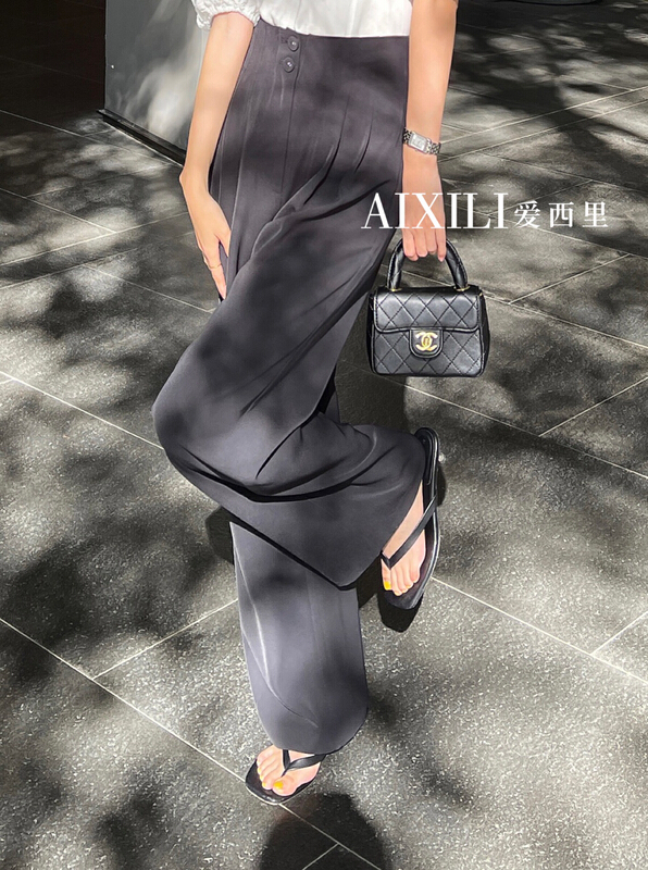 goods in stock! New year in early spring! [aixili aisili] simple wide leg slim casual pants 6208# WPL