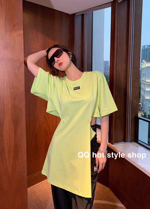New in early summer! [QQ shop] Korean fashion personalized open waist hot drill dress 9729-1# ozq