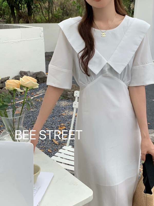 [bee Street] Korean loose and slim dress 9146# lwy