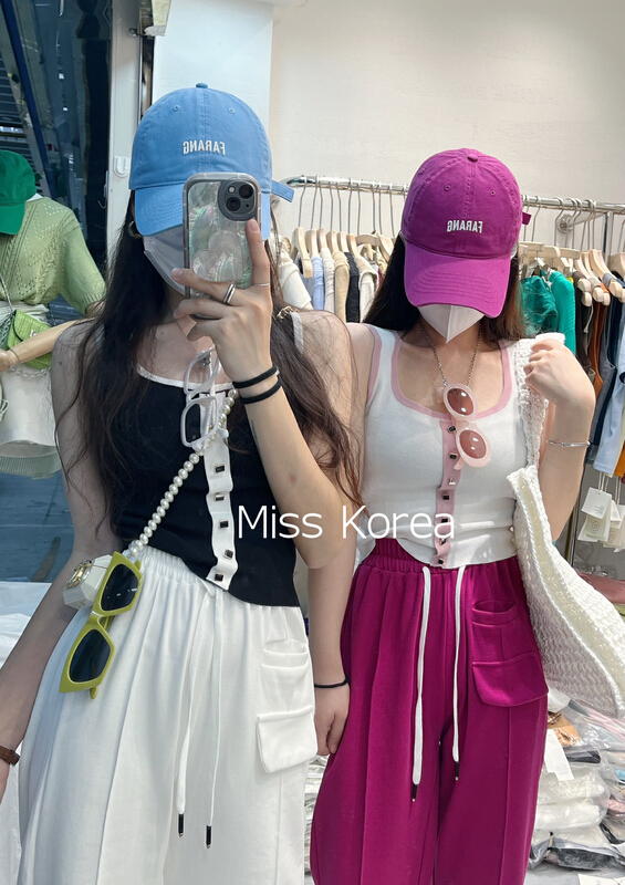 goods in stock! New in early summer! [Miss Korea] color blocking ins Korean vest 6168# HBx