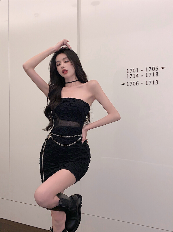New in early summer! [DS +] hot girls' Hip Wrap Dress 3094# JJ